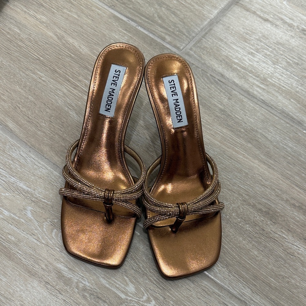 Steve Madden Metallic Bronze Heels